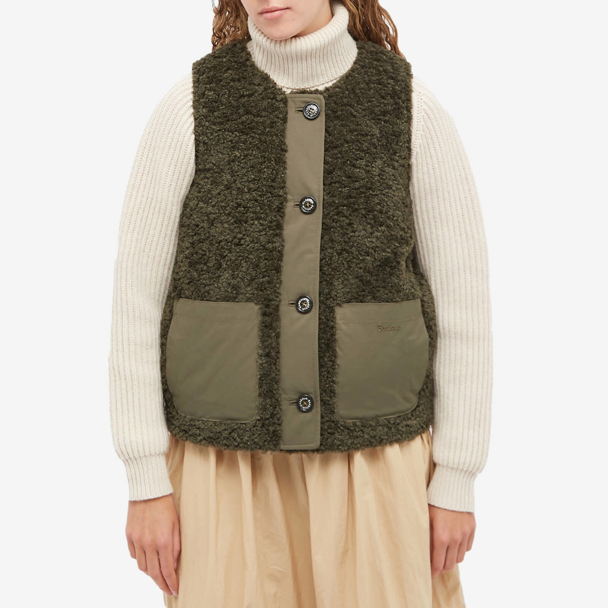 Barbour - Barbour バブアー Kintra Liner  LLI0008 OL51 OLIVE ANCIENT TARTAN Barbour Women's Kintra Fleece Liner in Olive/Ancient Tartan Barbour
