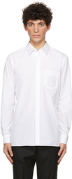 Fendi White Poplin Trompe L'Oeil Shirt