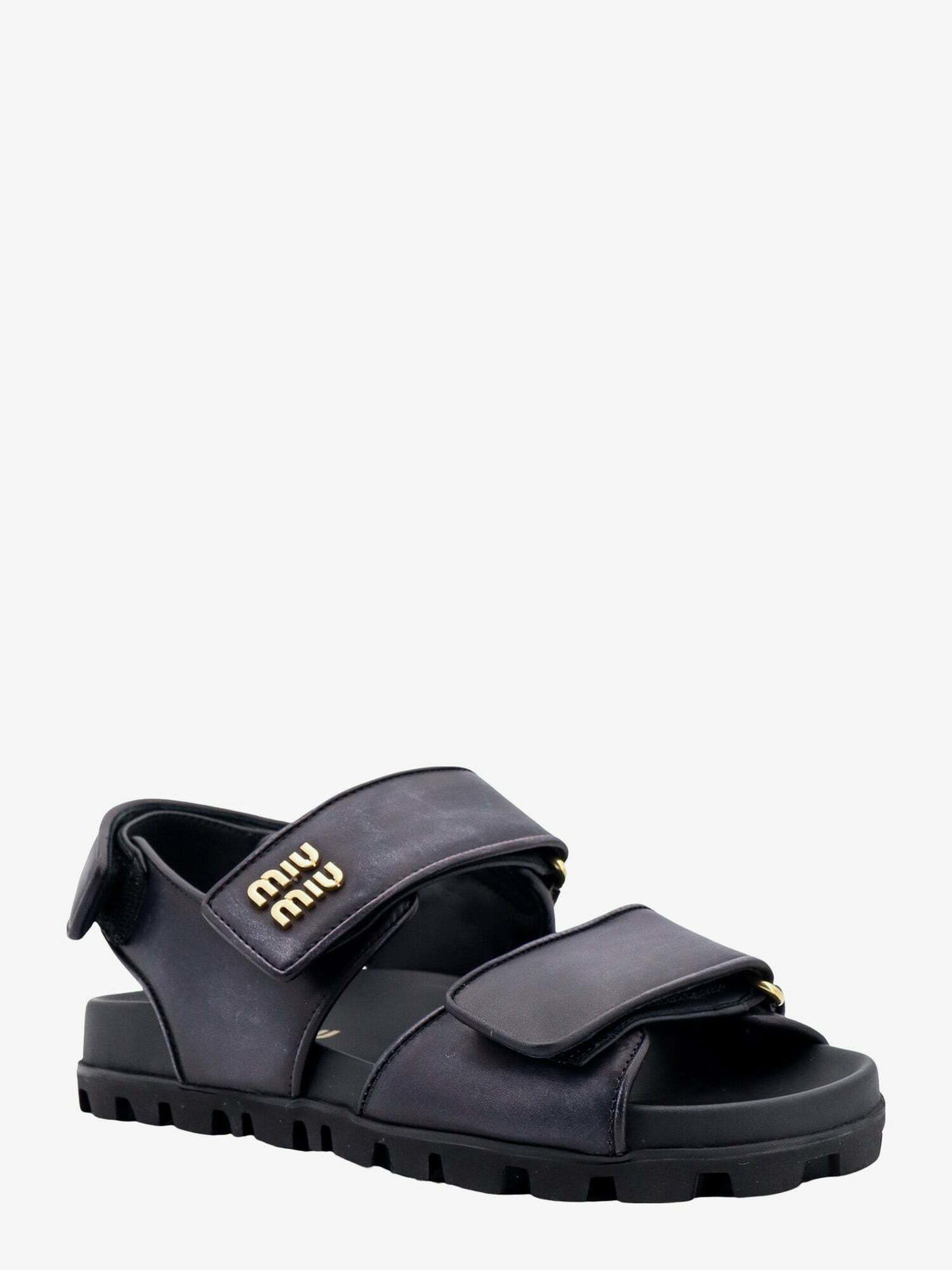 サンダル・ミュール Miu Miu Black Nappa Leather Sandals Miu Miu Black Nappa Leather Sandals - Shoes - Compare Prices