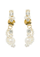 Completedworks Pearl and Zirconia-embellished 18kt Gold Vermeil Earrings - One Size