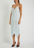 Bettter Logo Semi-sheer Twill Midi Dress Light Blue