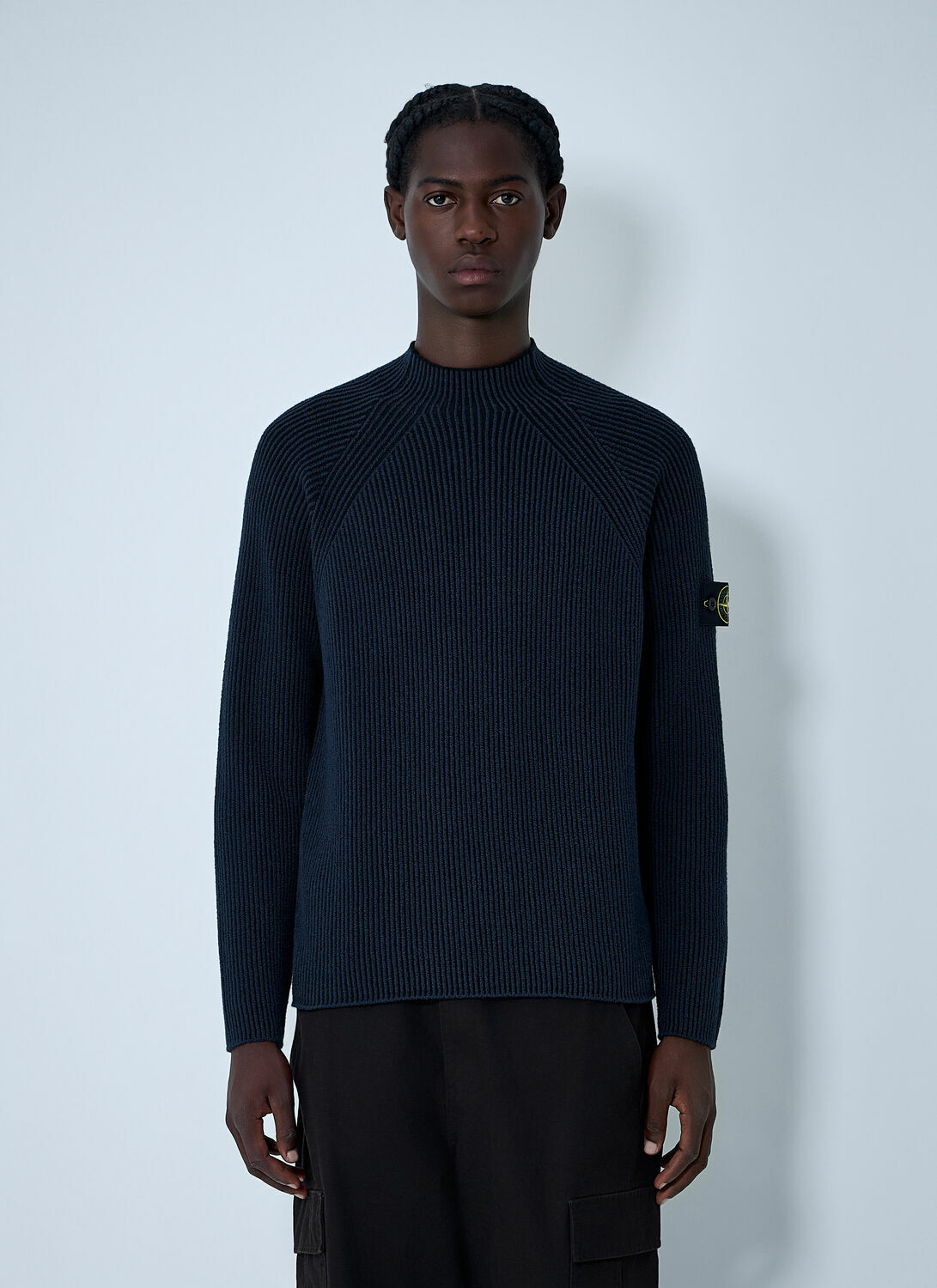 Stone Island Rib Logo Patch Sweater