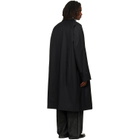 Studio Nicholson Navy Crowe Coated Cotton Trench Coat