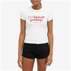 Dolce & Gabbana Women's Flower Logo T-Shirt in White