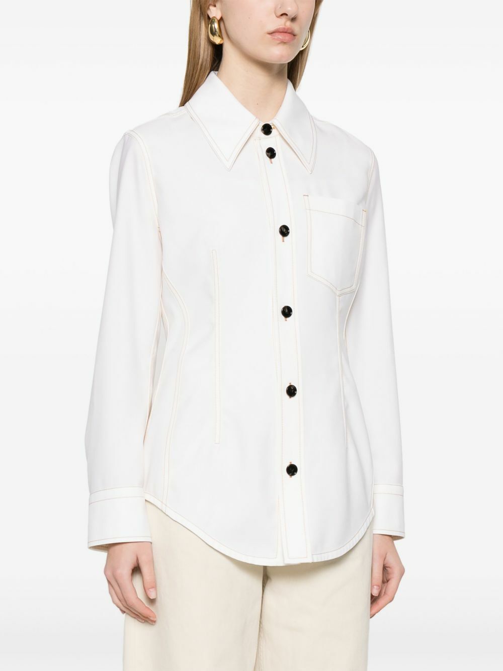 Bottega Veneta Wool Drill Shirt Women