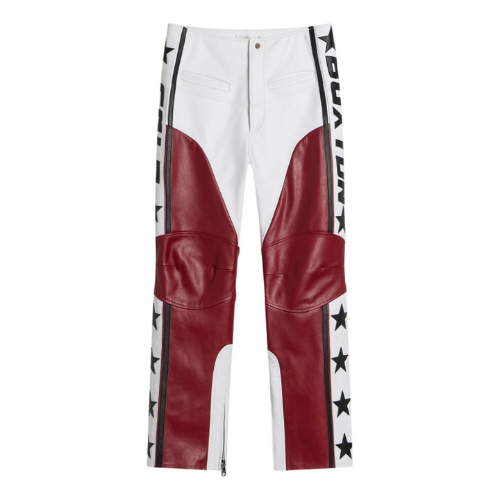 Photo: END. x Cole Buxton Men's Leather Trials Pants in Red/White