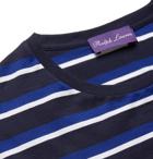 Ralph Lauren Purple Label - Striped Cotton-Jersey T-Shirt - Blue