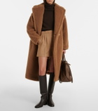 Max Mara Pleated camel hair shorts