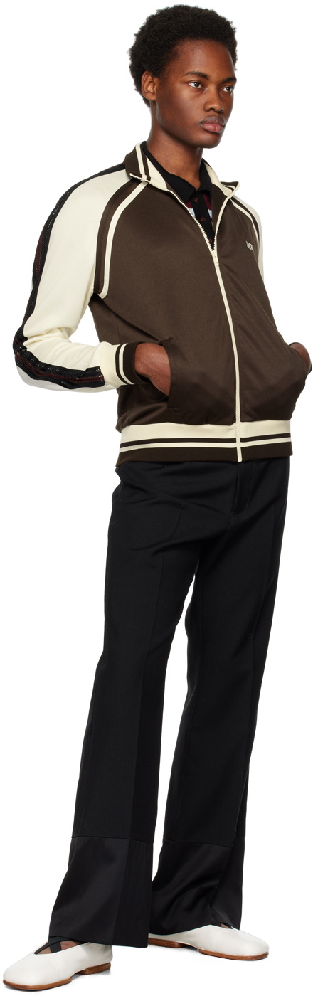 Wales Bonner Brown & White Kola Track Jacket Wales Bonner