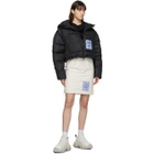 MCQ Black Hooded Puffer Jacket