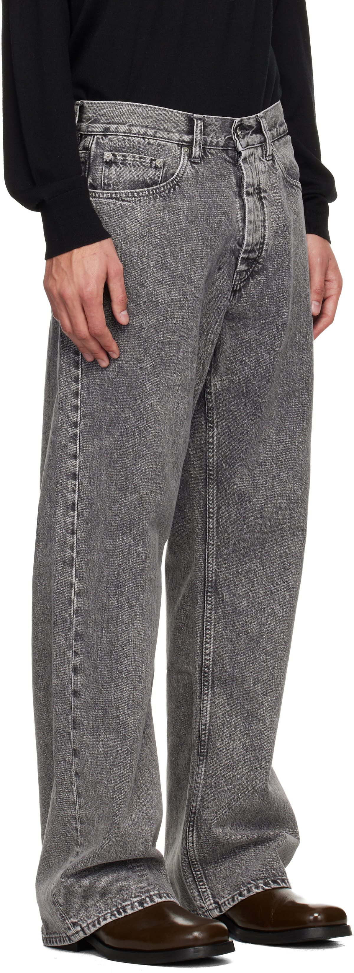 HOPE Gray Loose-Fit Criss Jeans HOPE