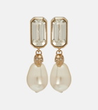 McQueen Skull embellished drop earrings