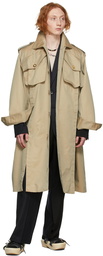 Feng Chen Wang Khaki Twill Trench Coat