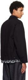 Y's For Men Black Katsuragi Zip Blouson Jacket