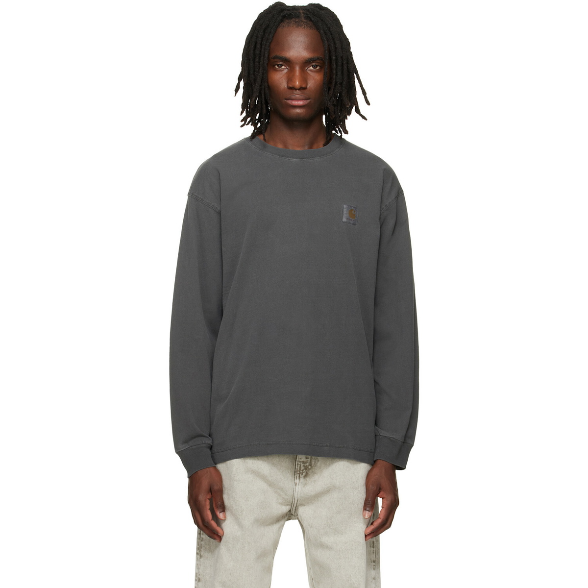 Carhartt Work In Progress Gray Long Sleeve Nelson T-shirt