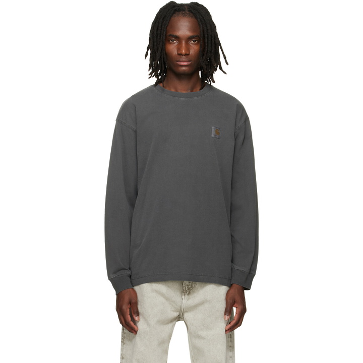 Photo: Carhartt Work In Progress Gray Long Sleeve Nelson T-shirt