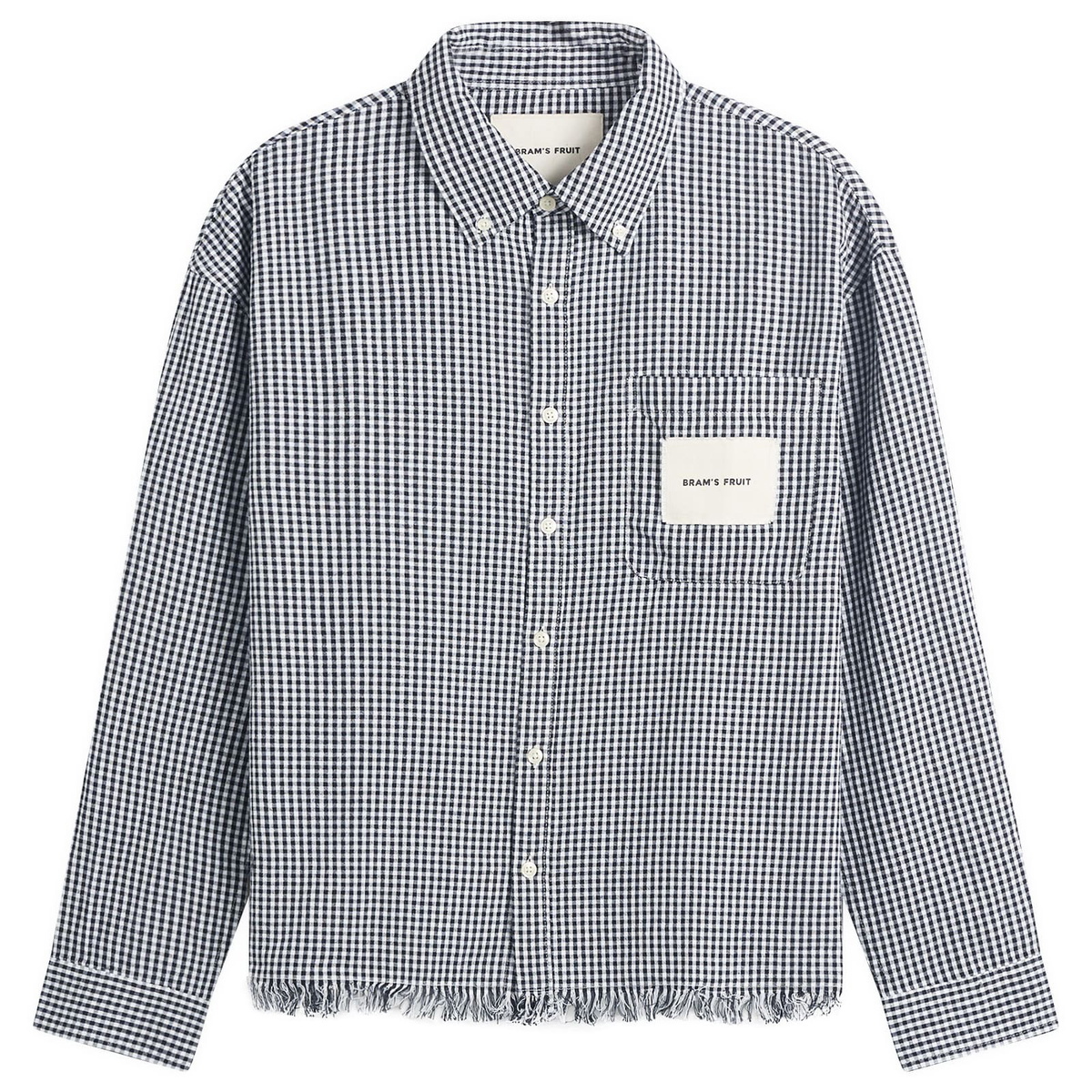 Bram's Fruit Men's Distressed Farmer’s Shirt LS in Black