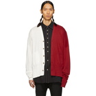 Sulvam White and Red Hinomaru Cardigan