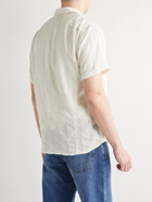 Corridor - Camp-Collar Striped Cotton-Blend Seersucker Shirt - White