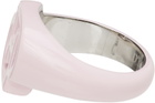 D'heygere Pink Logo Signet Ring