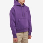 AMI Men's Tonal Heart Hoody in Purple