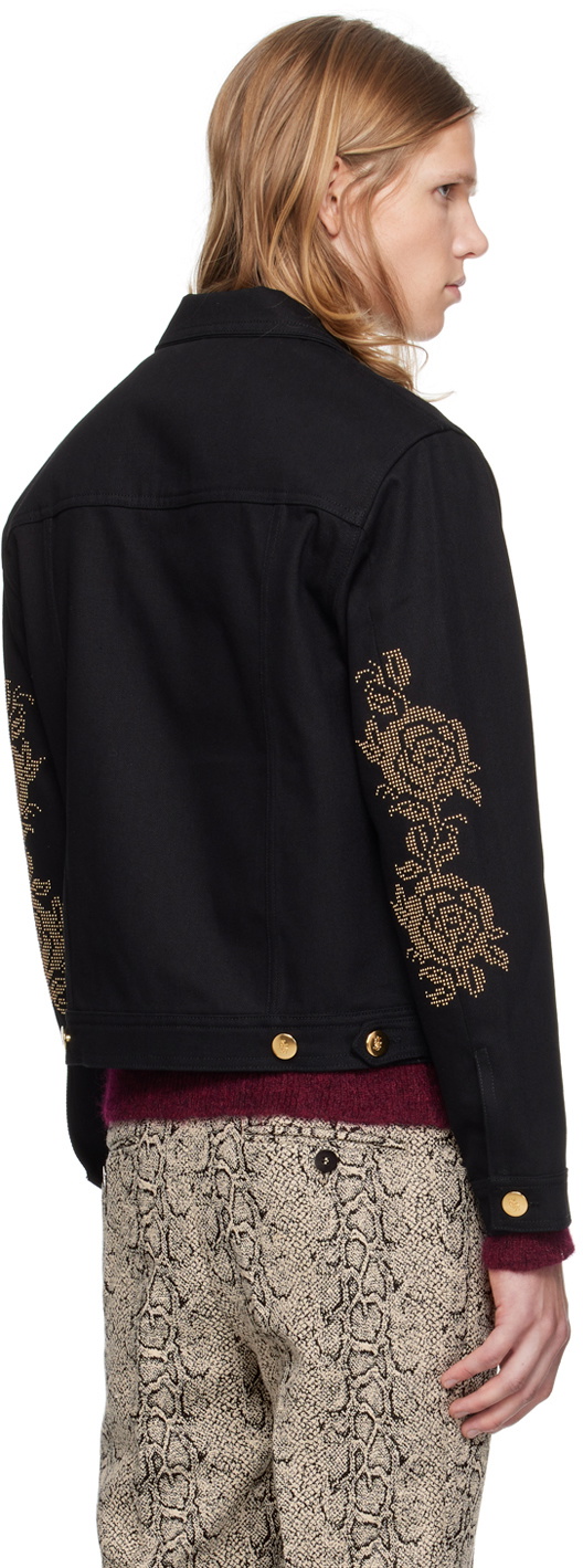 Ernest W. Baker Black Studded Denim Jacket