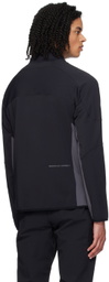 Manors Golf Black & Gray Zip Sweater