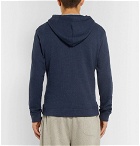 Oliver Spencer Loungewear - Ribbed Cotton-Jersey Hoodie - Navy
