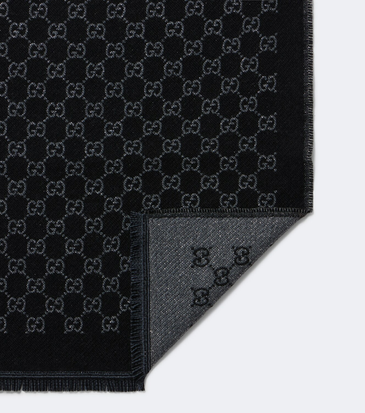 Gucci GG jacquard wool-blend scarf
