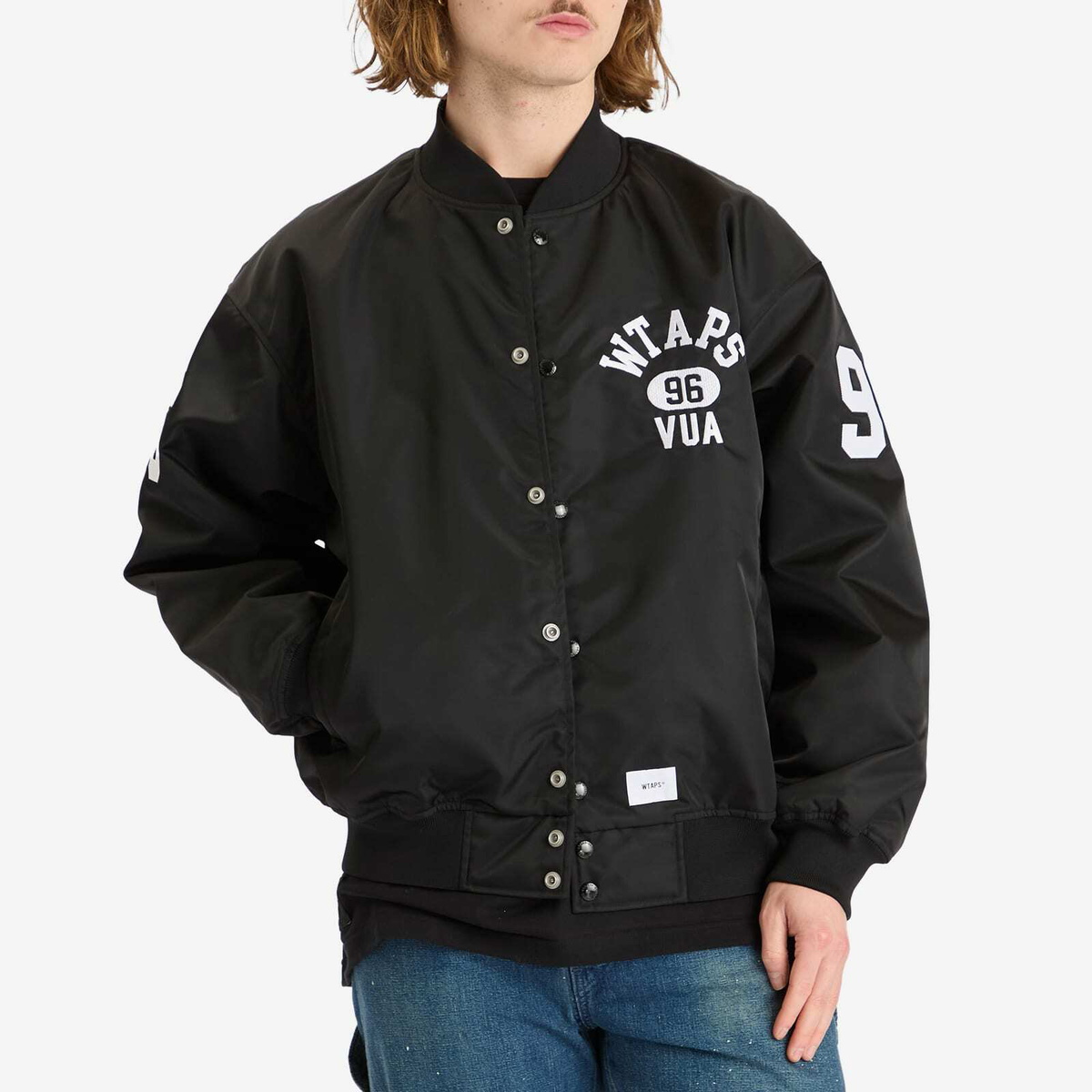 WTAPS Men's Team Stadium Jacket in Black WTAPS