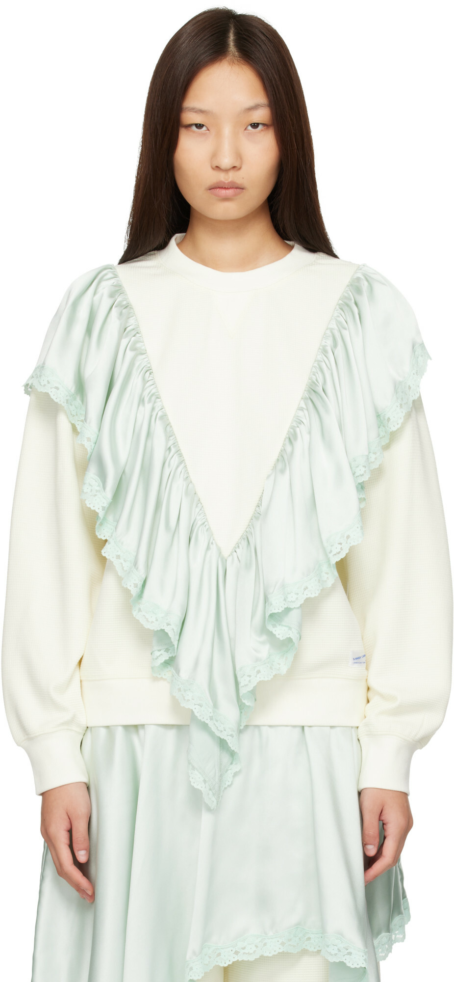 Sandy Liang Off-White Tumble Sweatshirt