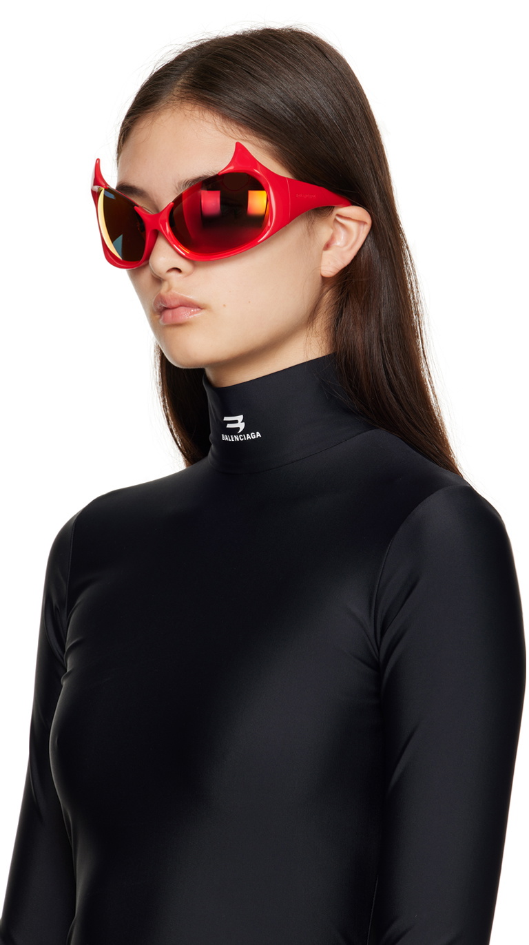Balenciaga Red Gotham Sunglasses Balenciaga