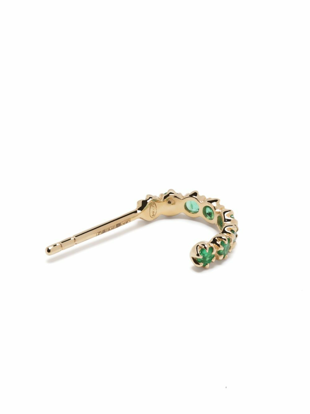 Pascale Monvoisin 9K Yellow Gold Emerald Single Hoop Earring