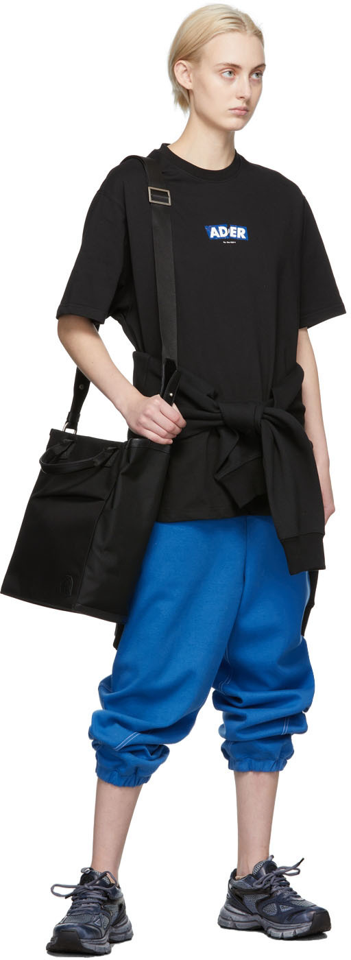 ADER error Black Origin Line Box Logo T-Shirt ADER error