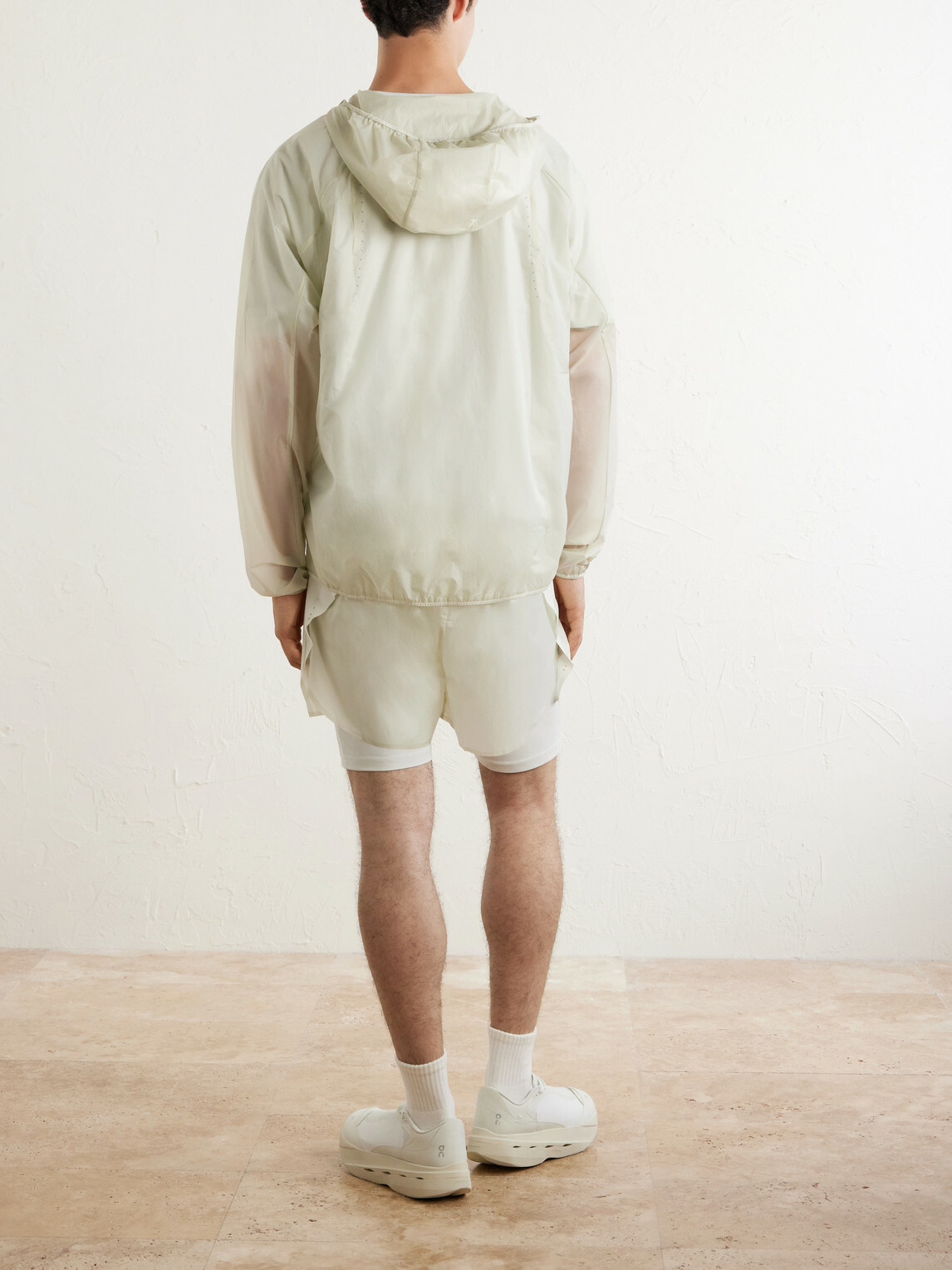 On - Post Archive Faction Zero Logo-Print Shell Jacket - Neutrals