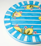 Dolce&Gabbana Casa Taormina striped ceramic cake stand