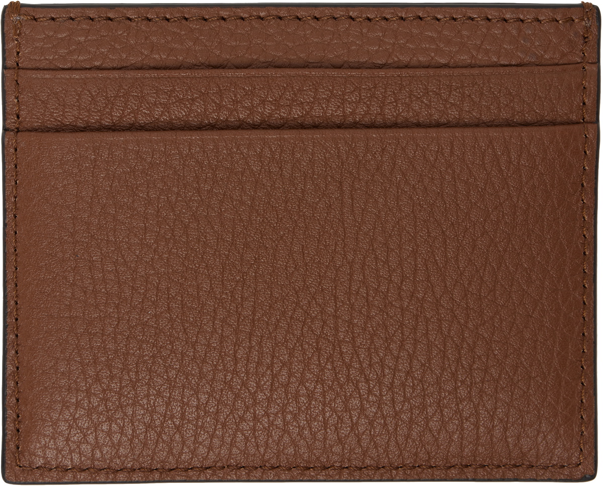 Valentino Garavani Brown Rockstud Card Holder