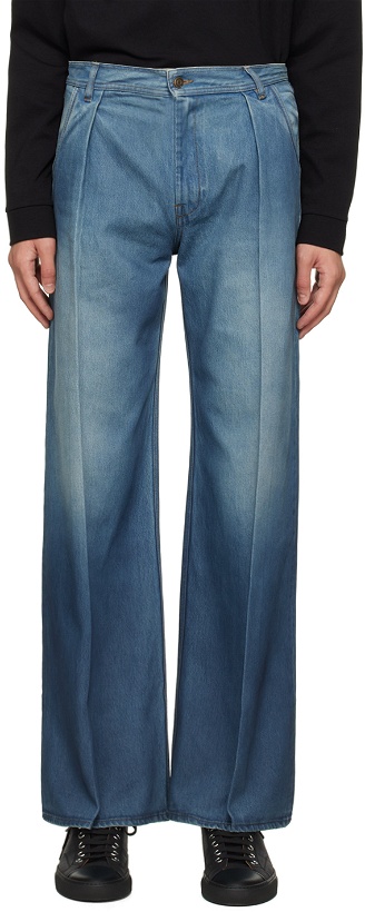 Photo: Winnie New York Blue Pleated Jeans