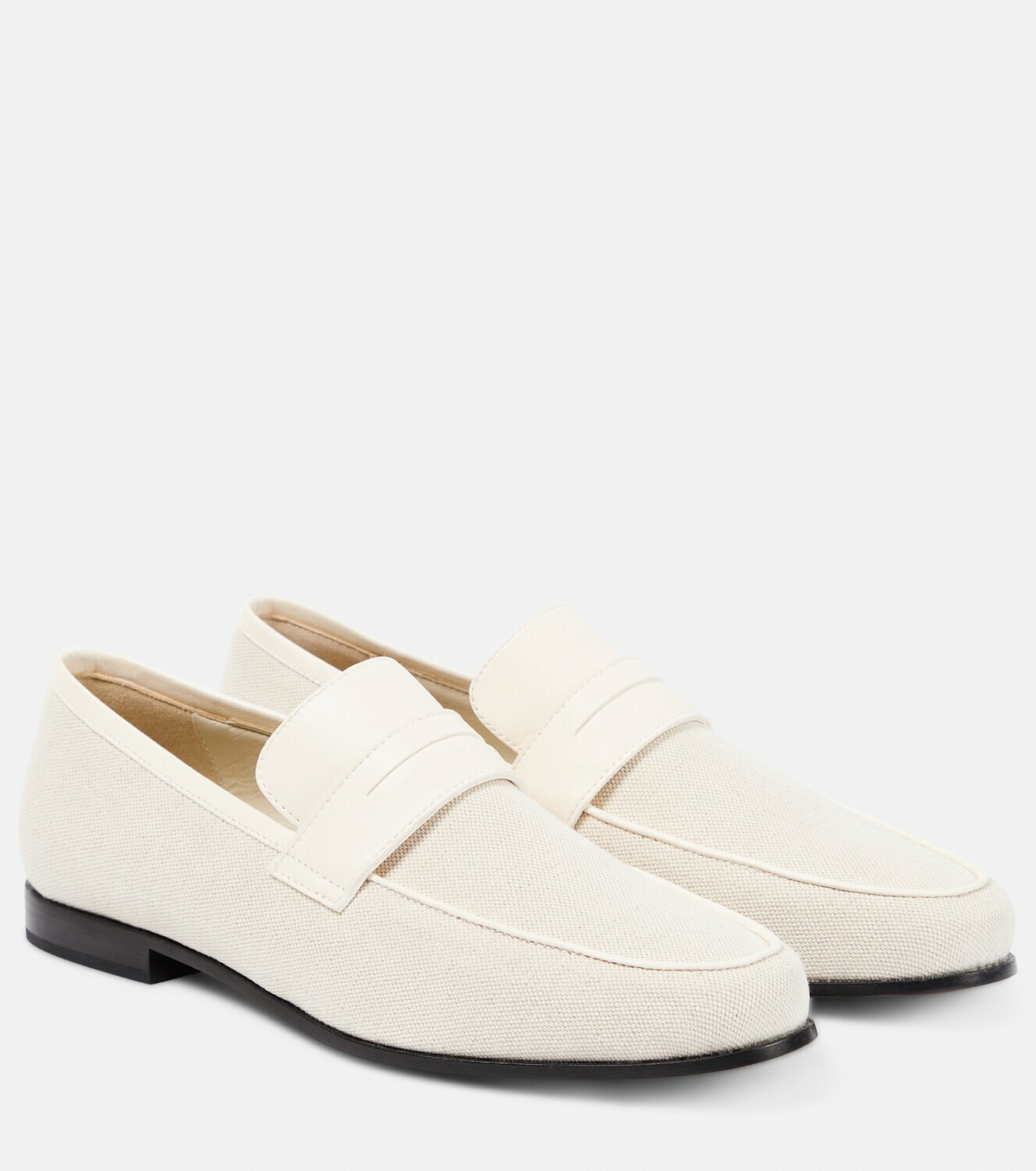 Toteme The Canvas leather-trimmed loafers Toteme