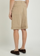 Jacquemus Le Short Pastro Herringbone Linen-blend Shorts Beige