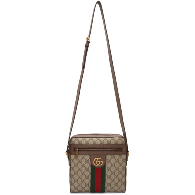 Photo: Gucci Beige GG Supreme Small Ophidia Messenger Bag