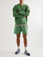 Les Tien - Yacht Straight-Leg Garment-Dyed Cotton-Jersey Drawstring Shorts - Green