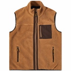 Hikerdelic Men's Solari Fleece Gilet in Brown