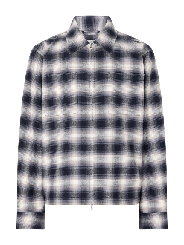 Photo: Corridor - Zoclao Checked Zip-Up Cotton Jacket - Black