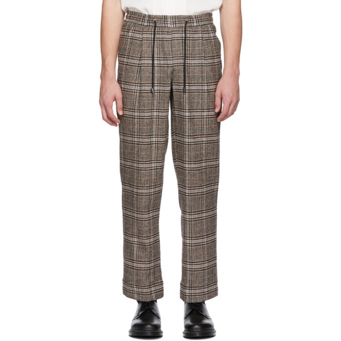 Photo: LHomme Rouge Brown Check Floater Trousers