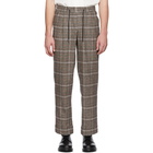 LHomme Rouge Brown Check Floater Trousers