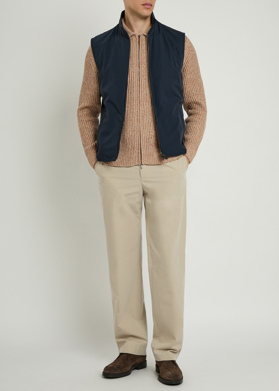 Tods Straight-leg Cotton-blend Trousers Beige