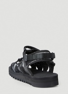 Zip 3AB Sandals in Black