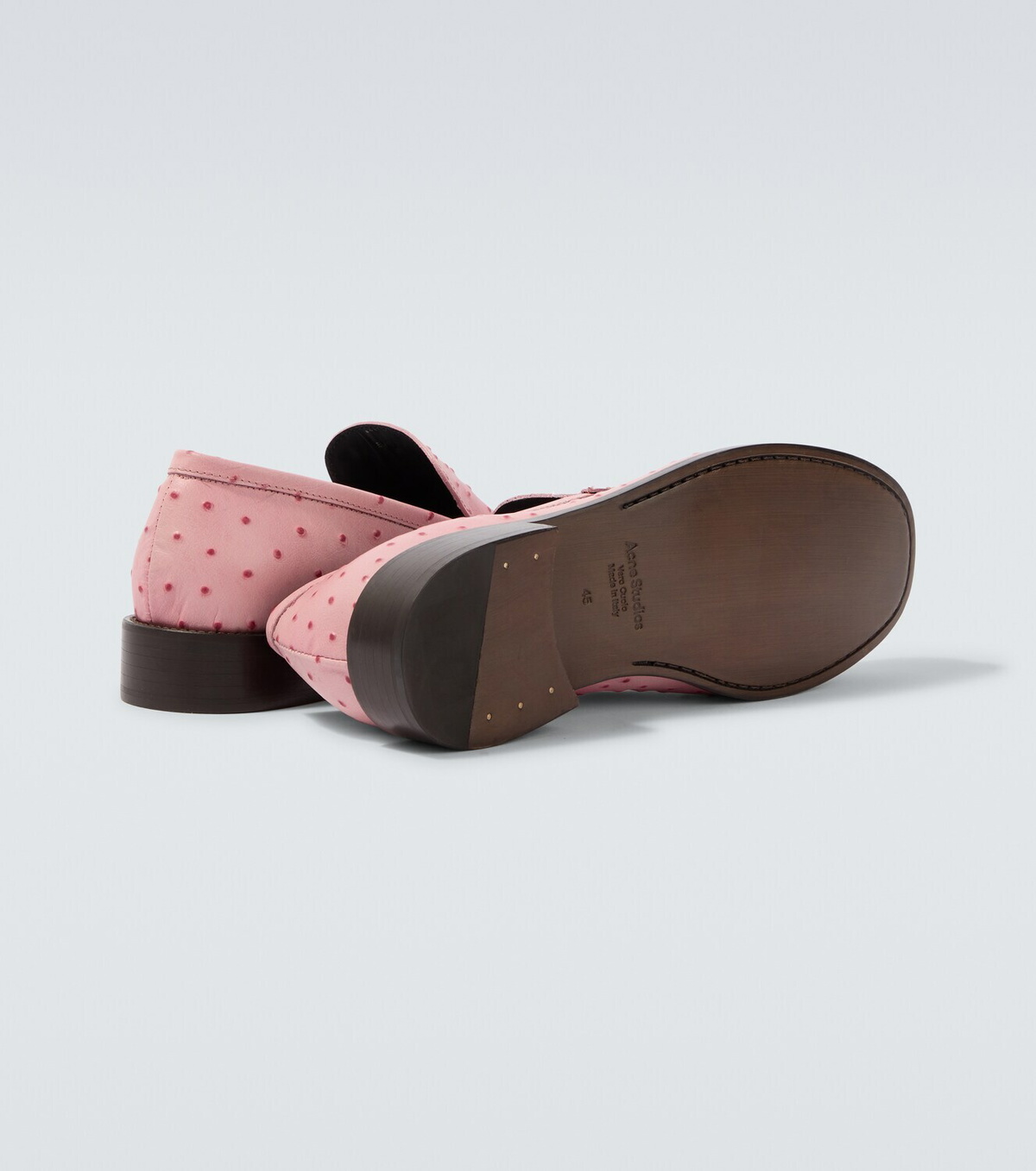 Acne Studios Ostrich-effect leather loafers