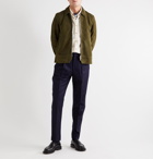 Officine Generale - Drew Tapered Wool-Flannel Suit Trousers - Blue
